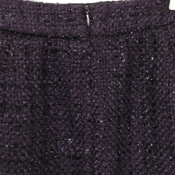 Cynthia Rowley Dark Purple & Metallic Black Skirt - Picture 5 of 6